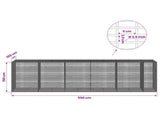 Gabion with 3.5 mm Wire and 5x2.5 cm Mesh 550x100x150 cm 3461981