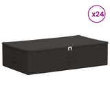 Storage Box 24 pcs Anthracite 70 x 40 x 18 cm Non-woven fabric 42024591