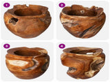 Fruit Bowl JEPARA Teak Brown 35 cm Solid Teak Wood 42010346