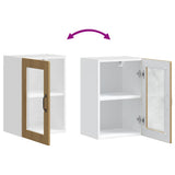 Kitchen Wall Cabinet with Glass Door Porto Artisan Oak 854016