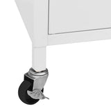 336269 Storage Cabinet White 60x35x56 cm Steel