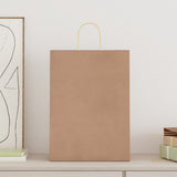 Paper Bags 250 pcs with Handles Brown 32x17x44 cm 4101594