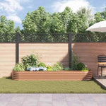 Garden Raised Bed Brown 320 x 80 x 44 cm Steel 42011331