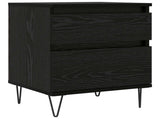 Bed Cabinet Black Oak 40 x 35 x 50 cm Engineered Wood 8004366