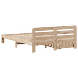 Bed Frame without Mattress 150x200 cm King Size Solid Wood Pine 3309848