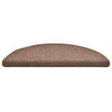 Stair Mats 30 pcs 56x17x3 cm Brown Half Round 3365744