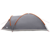 Cabin Tent Grey and Orange 8-Person Polyester and Steel 42028589
