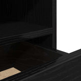 Bedside Cabinet Black Oak 40 x 39 x 48.5 cm Engineered wood 862186