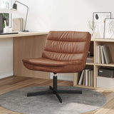 Swivel Chair Brown 63 x 75 x 76 cm Antique PU 42007349