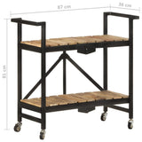Kitchen Trolley 87x36x81 cm Solid Mango Wood 321710