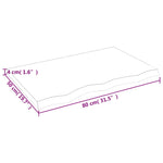 Bathroom Countertop Dark Brown 80x50x cm Treated Solid Wood 3156216