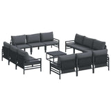 Garden Sofa Set Anthracite Steel 3378973