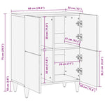 ZNTS Sideboard 60x33x75 cm Solid Wood Mango 4017818