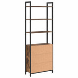 Book Cabinet Smoked Oak 60 x 24 x 161 cm Engineered Wood 883858