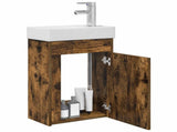 Bathroom Vanity Unit with Tap Smoked Oak 40.5 x 22.5 x 62 cm 889525