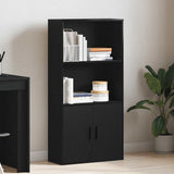 Bookcase Black Oak 60x24x120 cm Engineered Wood 860419