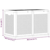 Garden Storage Box 180L Black PP Rattan 151228