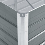 Garden Raised Bed Galvanised Steel 240x80x45 cm Grey 44842