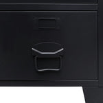 ZNTS Wardrobe Metal Industrial Style 67x35x107 cm Black 245960