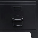 ZNTS Wardrobe Metal Industrial Style 67x35x107 cm Black 245960
