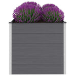 ZNTS Garden Raised Bed WPC 100x100x91 cm Grey 43606