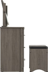 ZNTS Lisbon 3 Piece Dressing Table Set with Mirror 100-107-014