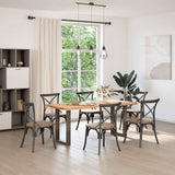 Dining Table Legs U-Shaped 2 pcs Natural Steel 50x cm Steel 4013179