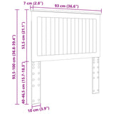 Headboard with Headboard White 90 cm Engineered wood 887802