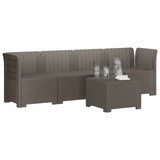 4-Seater Garden Sofa Rattan Look PP Light Grey 3443853