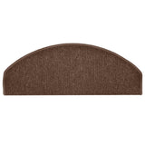 Stair Mats 15 pcs 65x24x4 cm Brown Half Round Large 322367