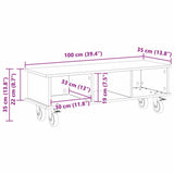 TV Stand Grey Sonoma 100 x 35 x 35 cm Engineered Wood 891037
