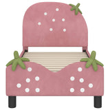 Toddler Bed Frame with Headboard Pink 70 x 140 cm Velvet 42011074