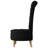Slipper Chair Black 56.5 x 70 x 110 cm Fabric 42020680