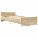 Bed Frame without Mattress Sonoma Oak 90x200 cm Engineered Wood 835927