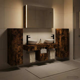 Bathroom Furniture Set 6 pcs Smoked Oak 3407123