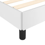 ZNTS Bed Frame without Mattress White 90x190cm Single Faux Leather 349897