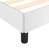 ZNTS Bed Frame without Mattress White 90x190cm Single Faux Leather 349897