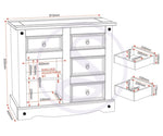 ZNTS Corona 1 Door 4 Drawer Sideboard 400-405-007