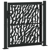 Garden Gate Black 100x100 cm Steel Trace Design 4100979