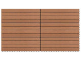 Decking Tile 6 pcs Brown 60 x 30 cm WPC 42046684