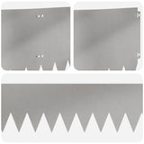 Lawn Edging 20 pcs 103 x 30 cm Steel Silver 8008415