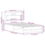 Bed Frame without Mattress Sonoma Oak 107x203 cm Engineered Wood 4106958