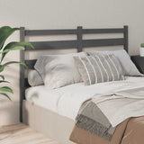Bed Headboard Grey 186x4x100 cm Solid Wood Pine 818437