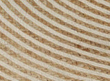 133717 Handmade Rug Jute with Spiral Design White 120 cm