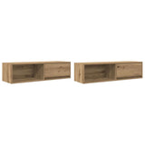 TV Cabinets 2 pcs Artisan Oak 100x31x25.5 cm Engineered Wood 861489