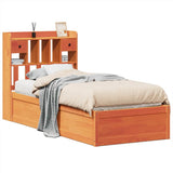 Bed Frame without Mattress Wax Brown 100x200 cm Solid Wood Pine 3323502