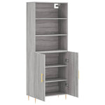 Highboard Grey Sonoma 69.5x34x180 cm Engineered Wood 3189243