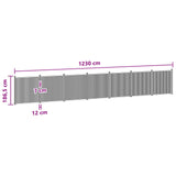 Fence Panel 7 pcs WPC and Aluminium Black 3429489