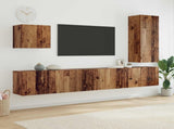 TV Wall Unit Wall-mounted 5 pcs Old Wood Engineered Wood 3402767