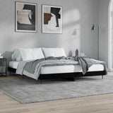 Bed Frame without Mattress Black 200x200 cm Engineered Wood 832214